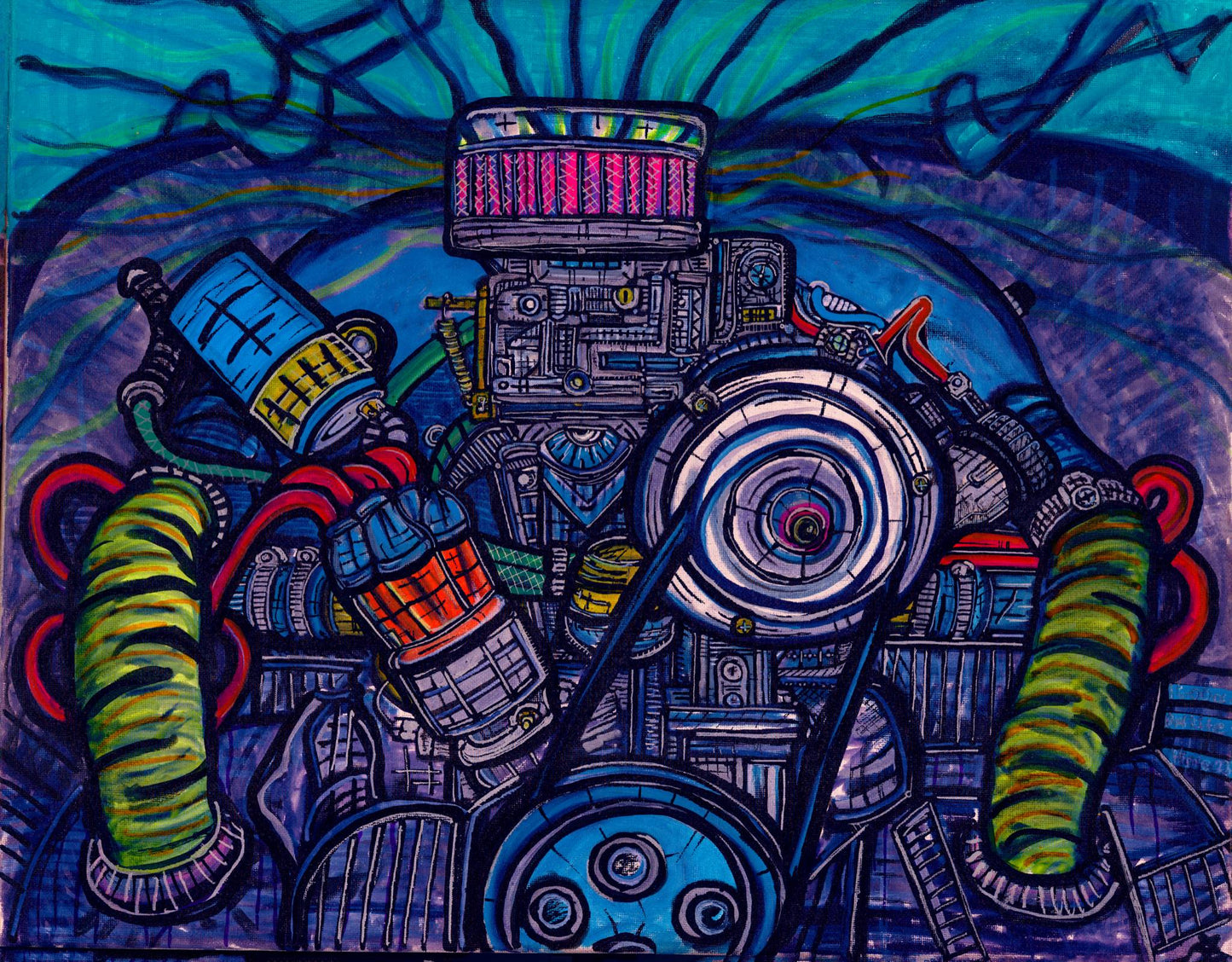 1600cc — psychedelic art print by Cory Austin Lowe