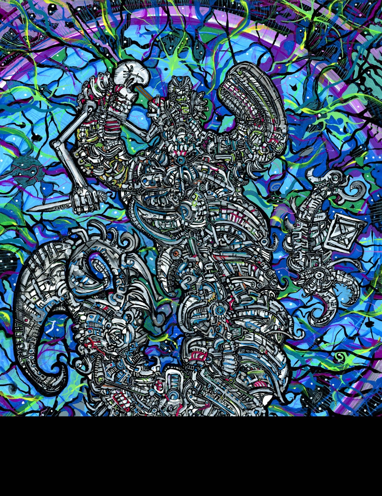 Alien Y Rebel — psychedelic art print by Cory Austin Lowe
