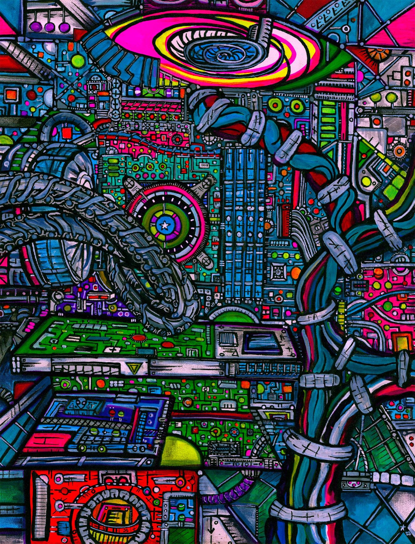 Computer Painting — psychedelic art print by Cory Austin Lowe