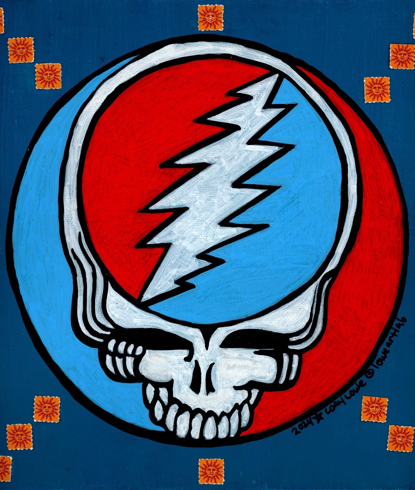Grateful Dead Head — original psychedelic painting by Cory Austin Lowe