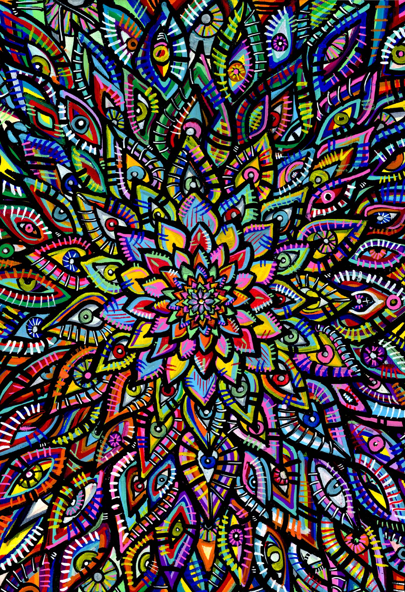 Mexican Fiesta Exploded — psychedelic art print by Cory Austin Lowe