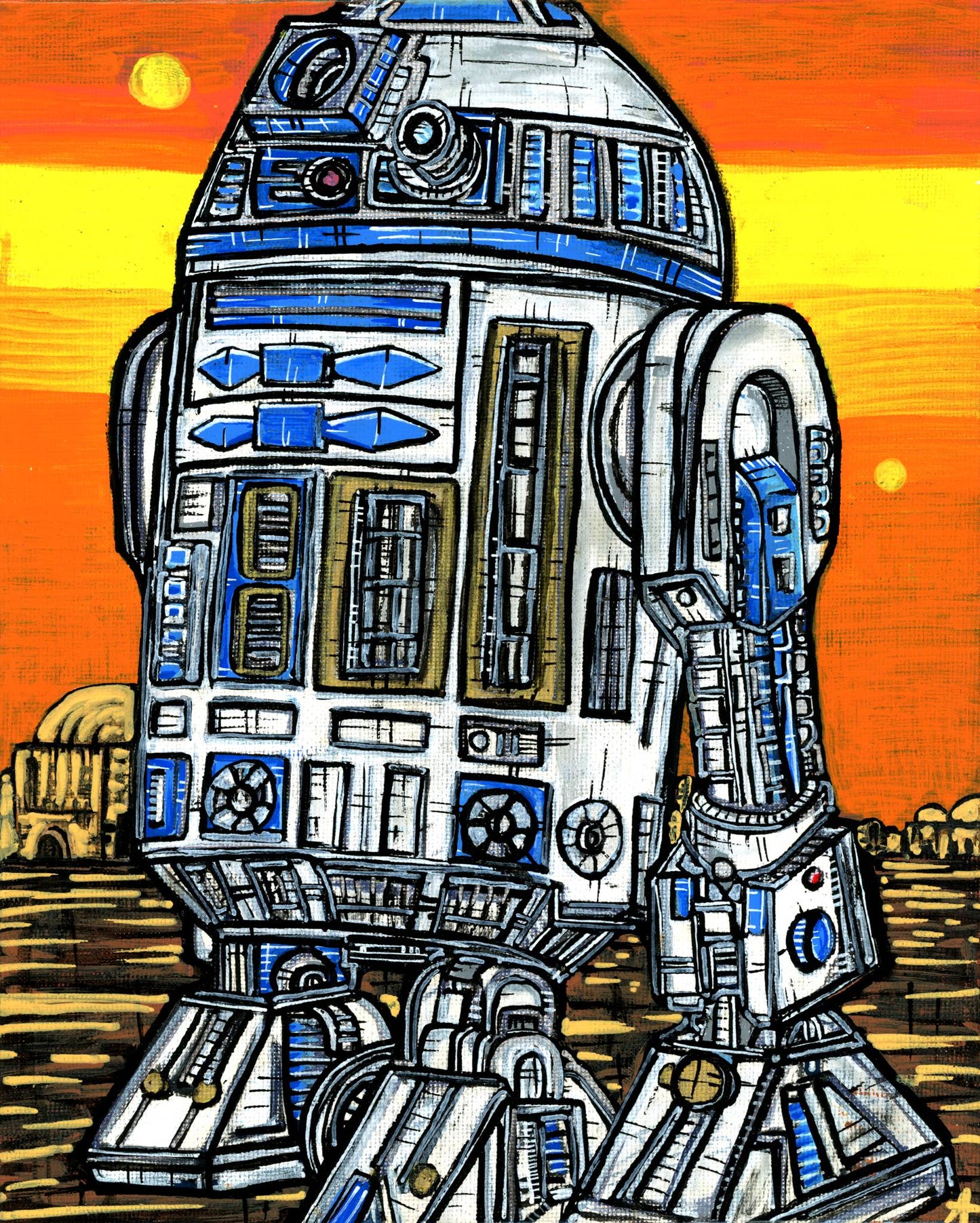 R2D2 — psychedelic art print by Cory Austin Lowe