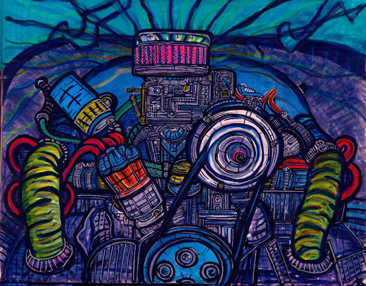 1600cc — psychedelic art print by Cory Austin Lowe
