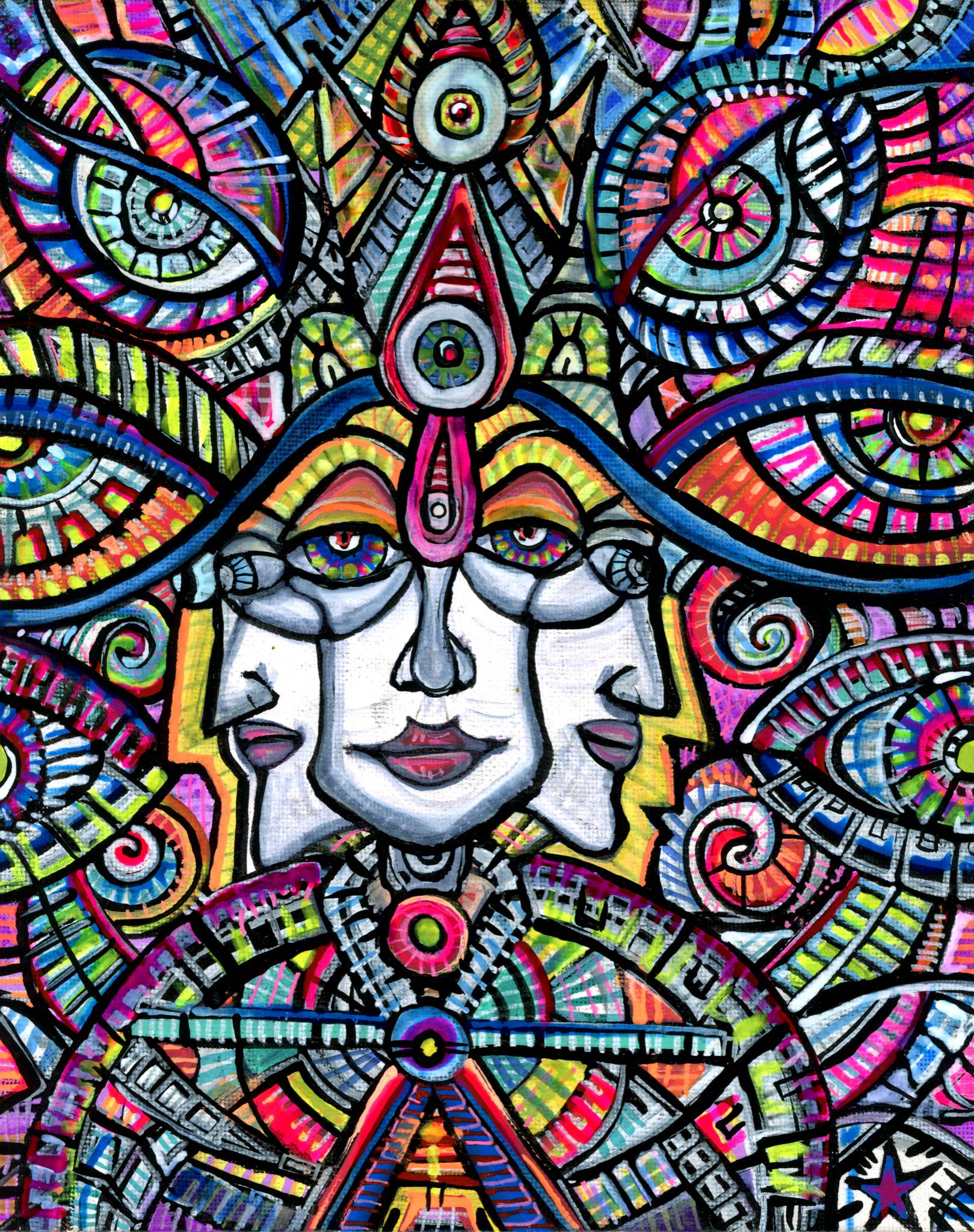 Alex Grey Tribute — psychedelic art print by Cory Austin Lowe