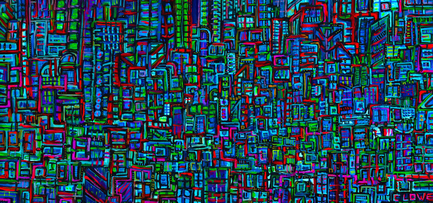 Tokyo Digital — psychedelic art print by Cory Austin Lowe