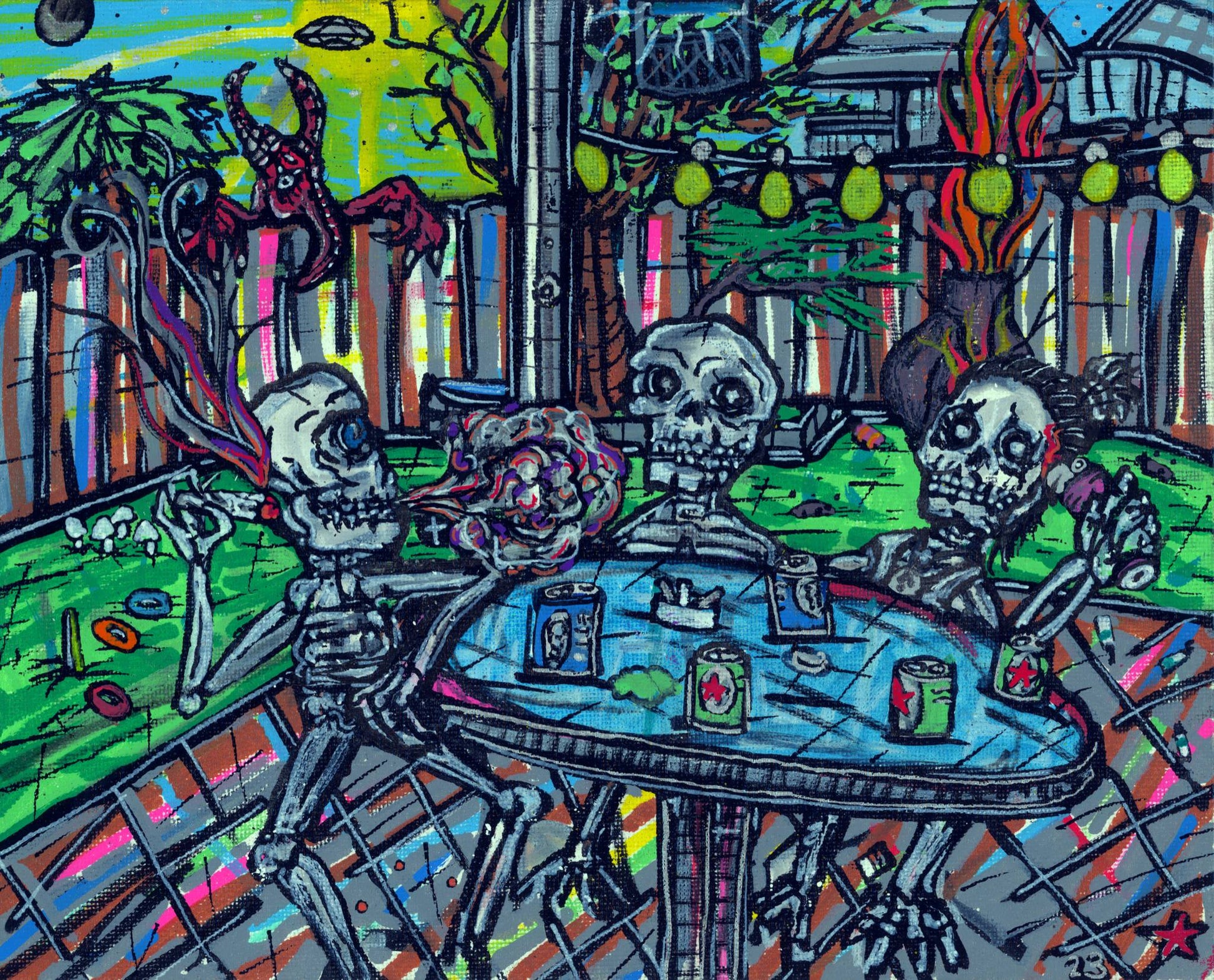 Fry Day — psychedelic art print by Cory Austin Lowe