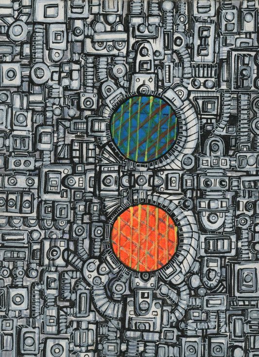 Giger Goggles R2 — psychedelic art print by Cory Austin Lowe