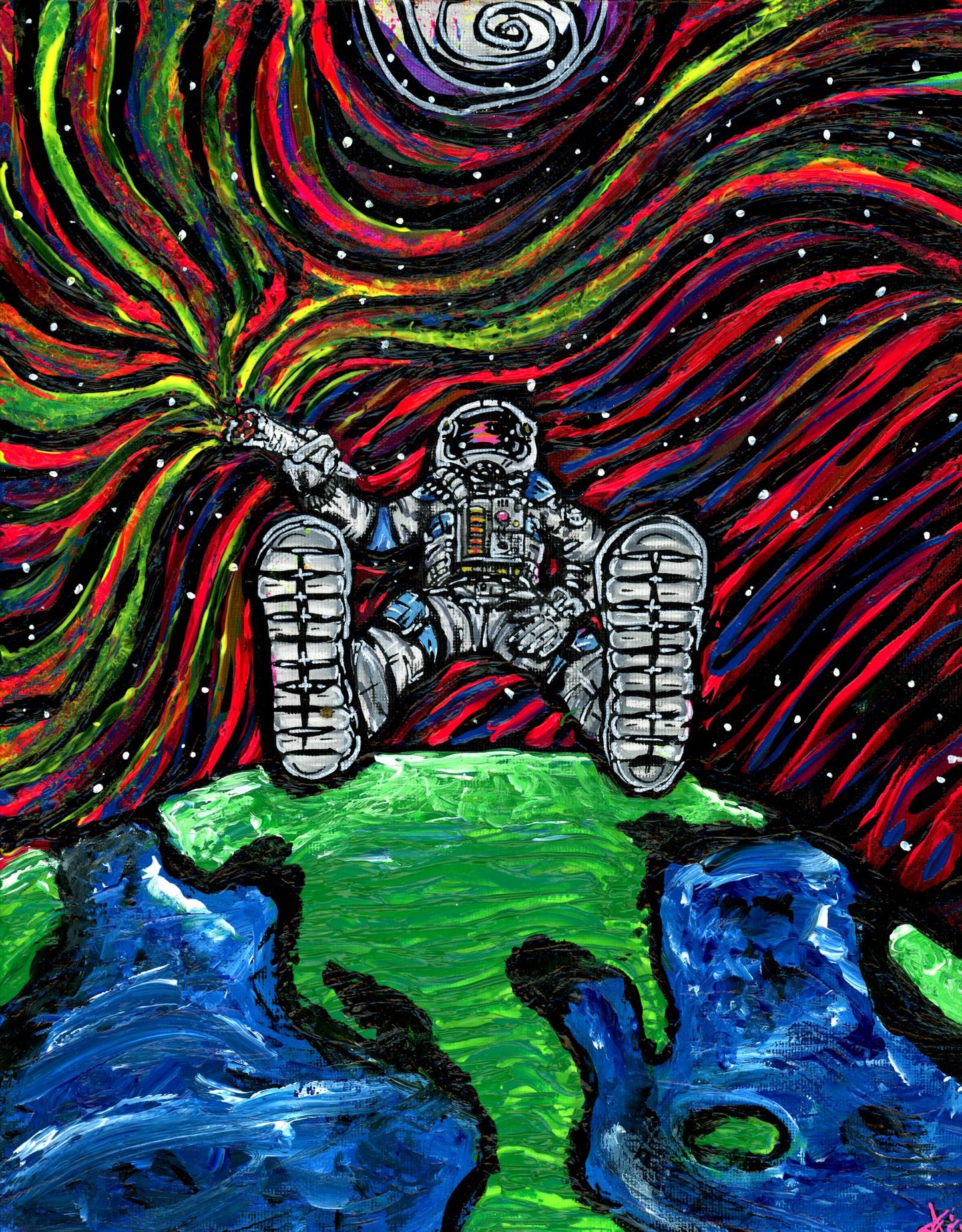 Ground Control to Major Chong — psychedelic art print by Cory Austin Lowe