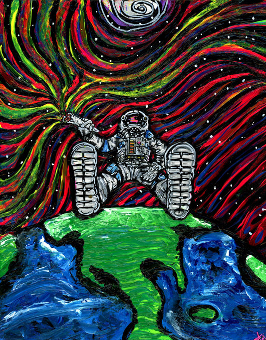 Ground Control to Major Chong — psychedelic art print by Cory Austin Lowe