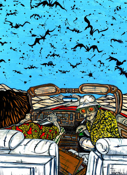 Hunter Bat Country — psychedelic art print by Cory Austin Lowe