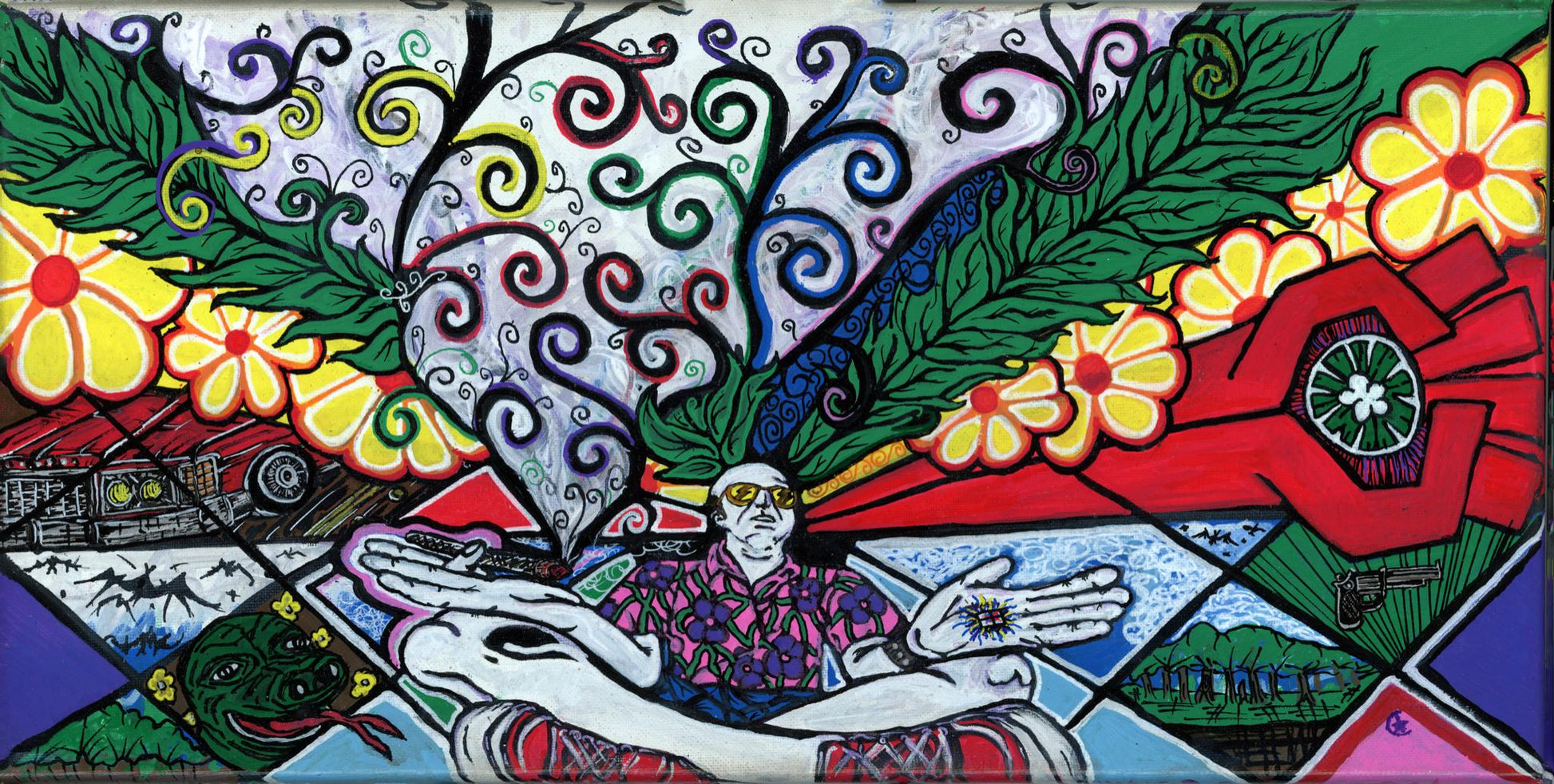 Hunter S. Thompson II — psychedelic art print by Cory Austin Lowe