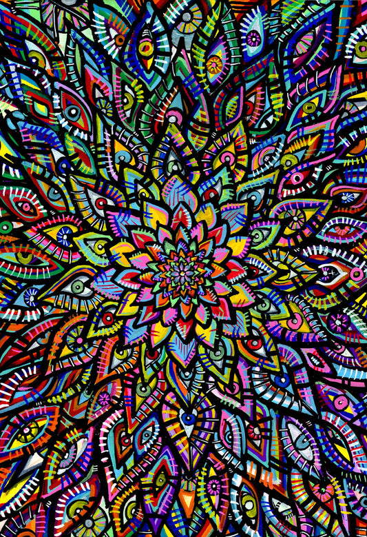 Mexican Fiesta Exploded — psychedelic art print by Cory Austin Lowe
