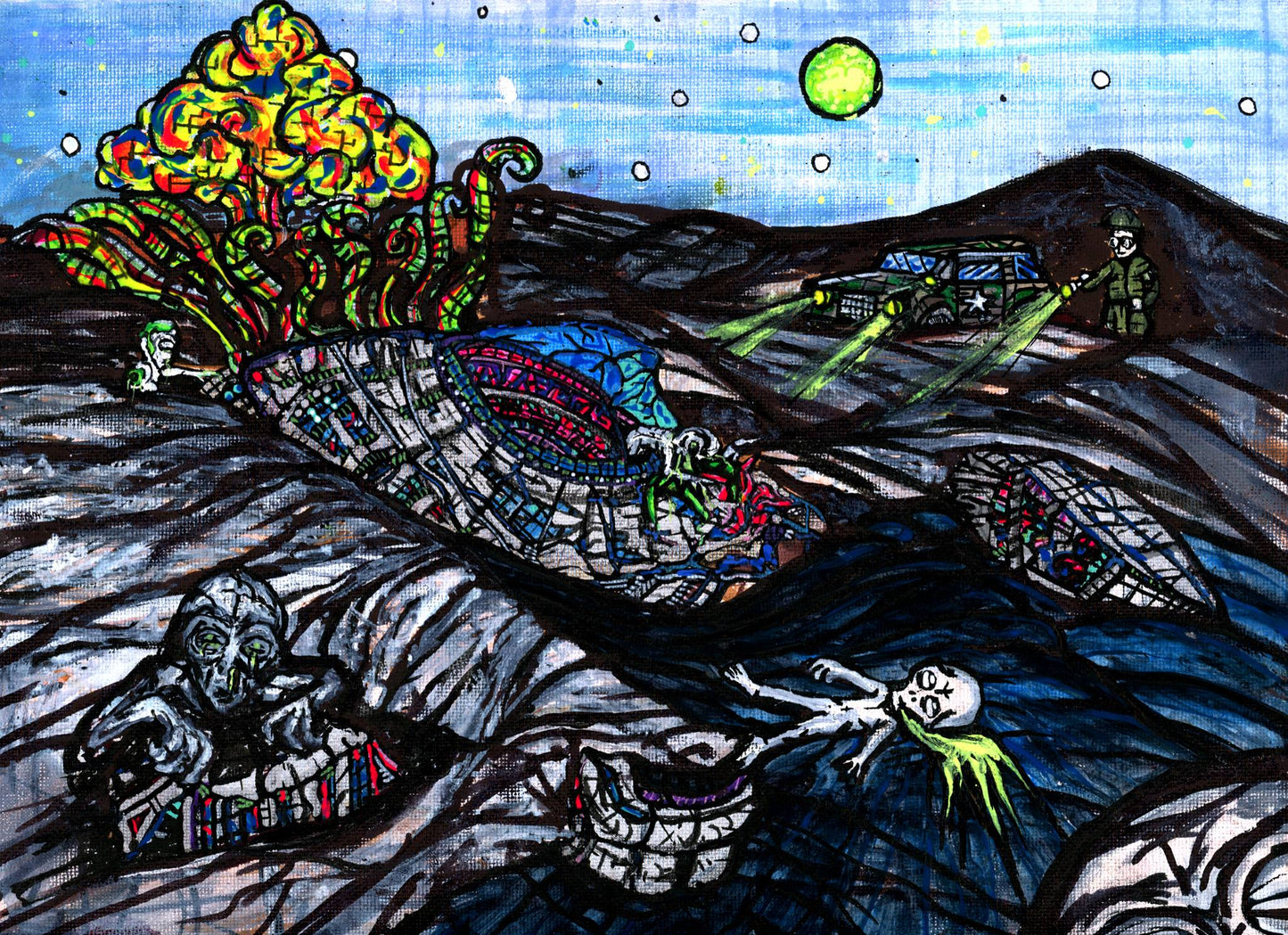 New Mexico Roswell — psychedelic art print by Cory Austin Lowe