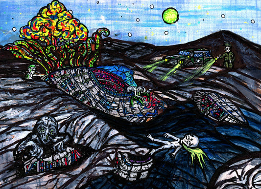 New Mexico Roswell — psychedelic art print by Cory Austin Lowe
