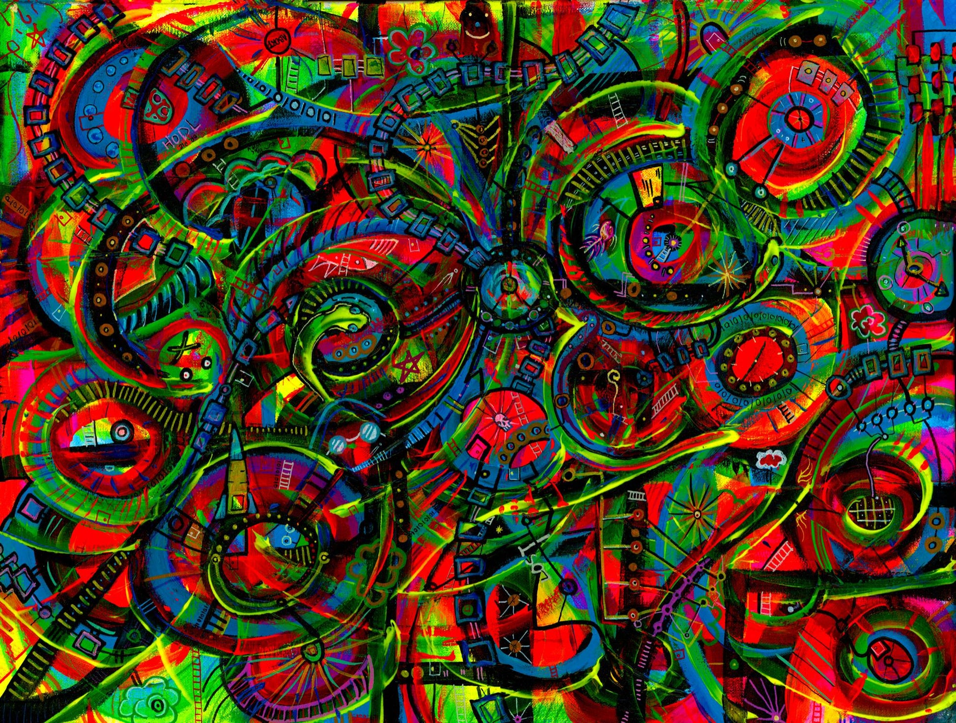 Spiral Out — psychedelic art print by Cory Austin Lowe
