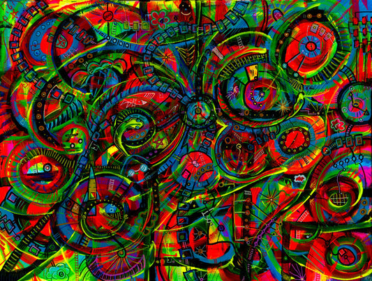 Spiral Out — psychedelic art print by Cory Austin Lowe